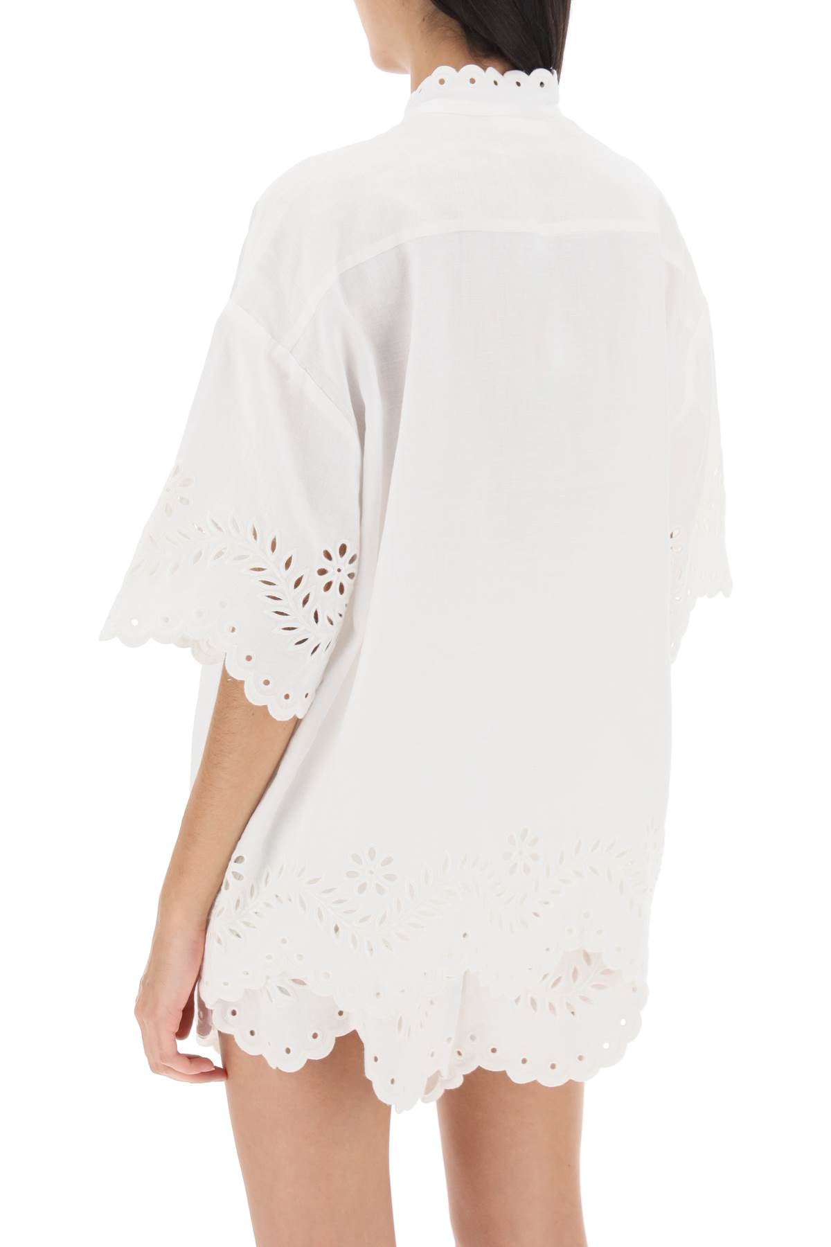 Zimmermann Zimmermann junie tunic shirt with cutwork embroideries