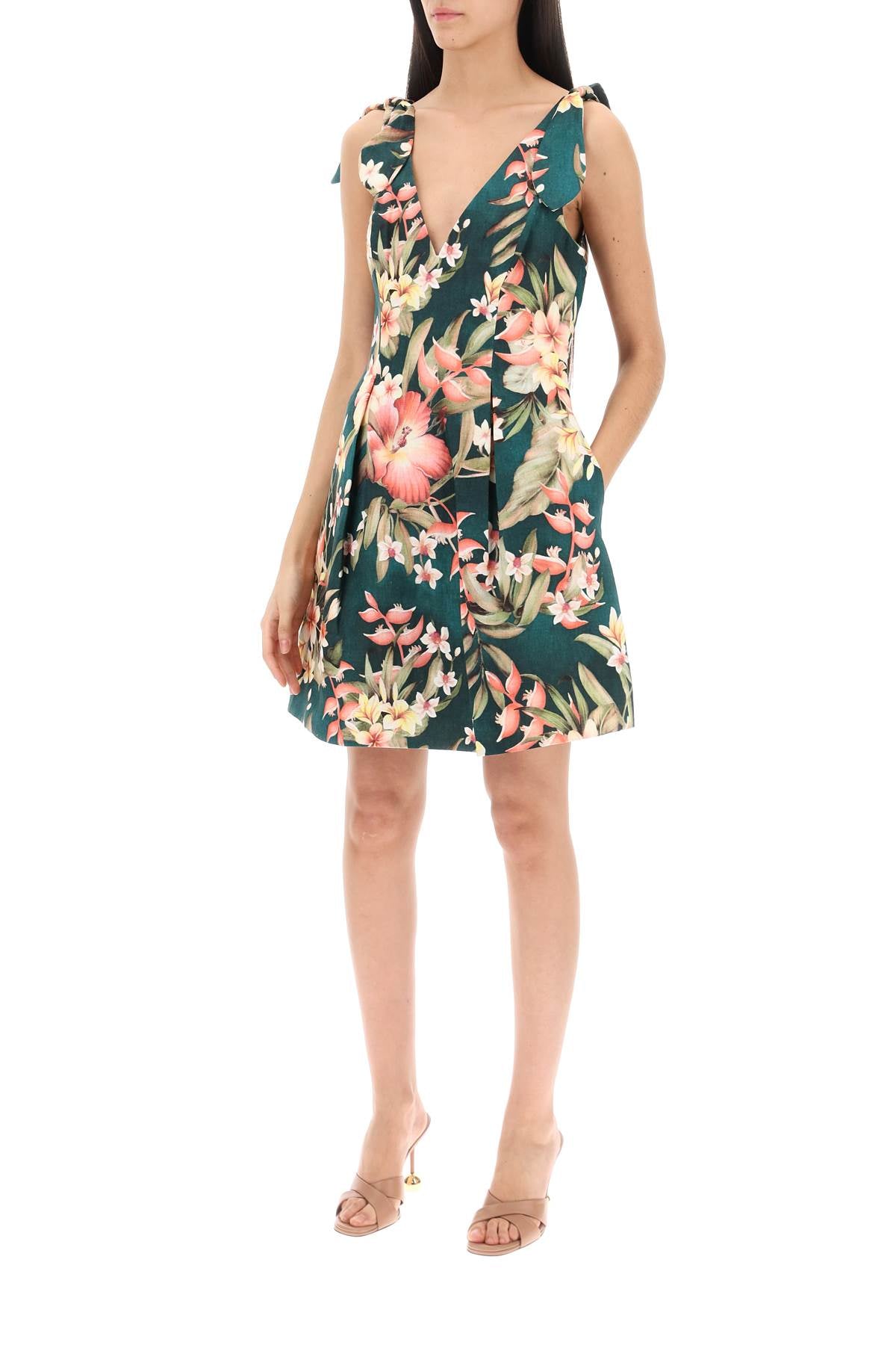 Zimmermann Zimmermann lexi tie mini floral dress