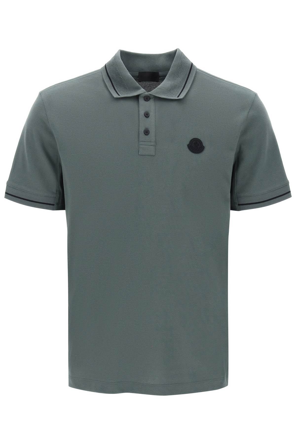 Moncler Moncler basic polo shirt with logo patch