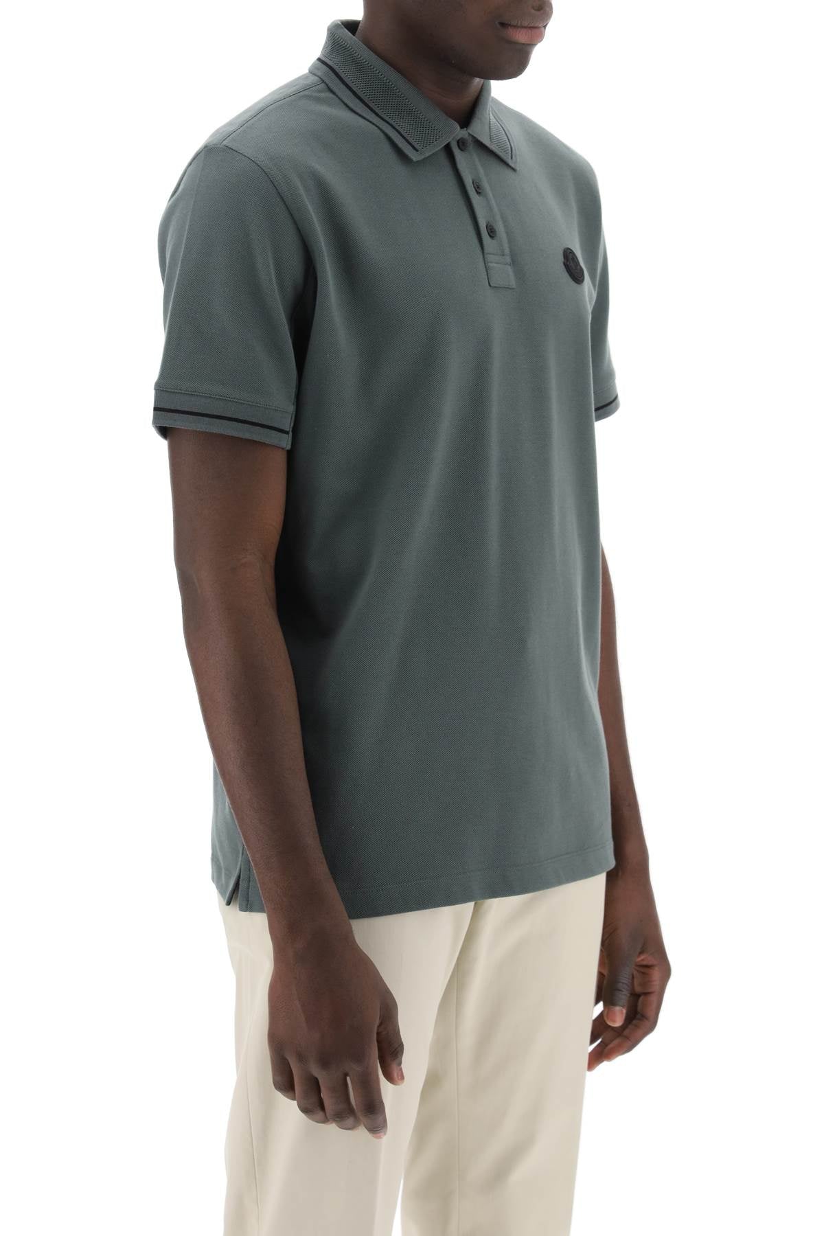 Moncler Moncler basic polo shirt with logo patch