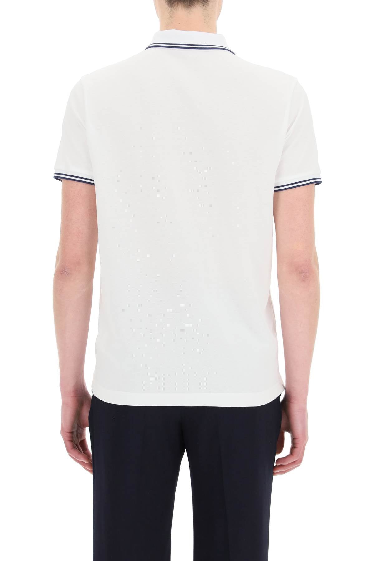 Moncler basic polo shirt with stripe detailing