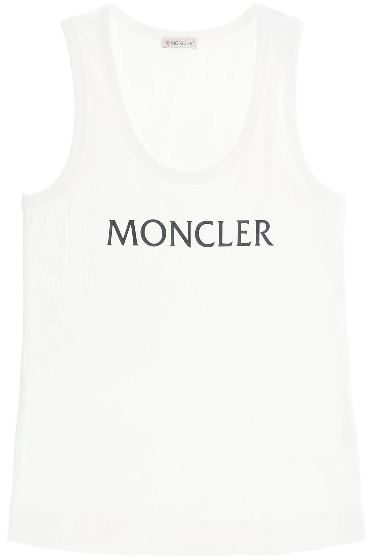 Moncler Moncler basic logo print ribbed tank top