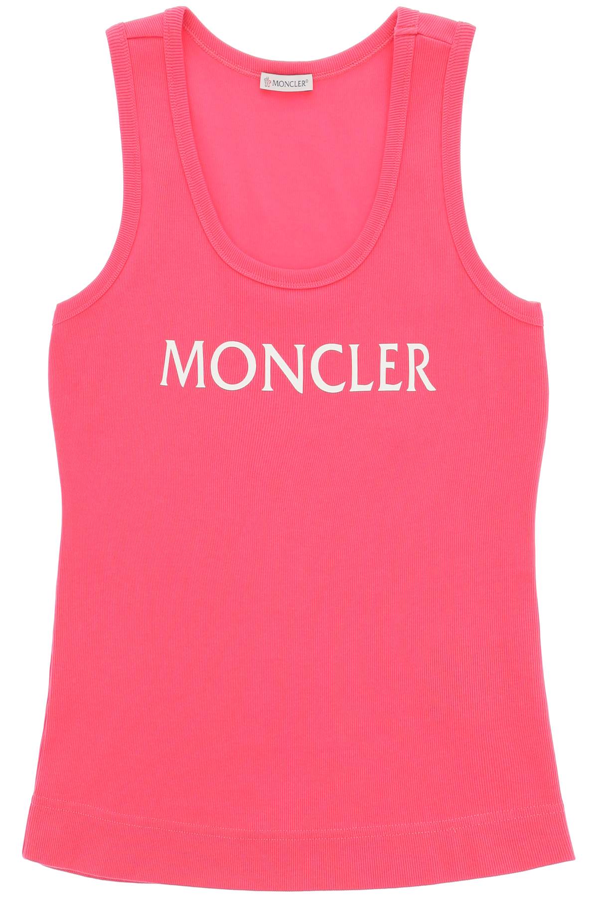 Moncler Moncler basic logo print ribbed tank top