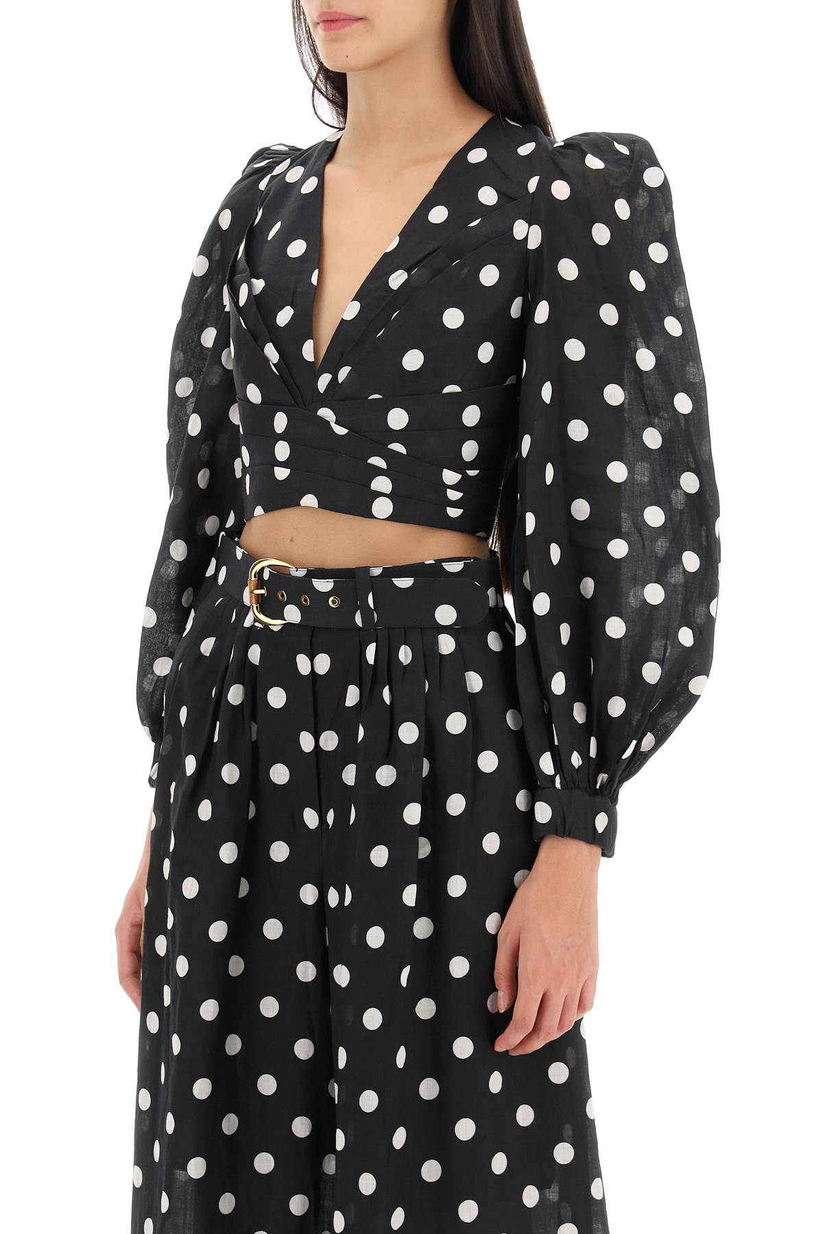 Zimmermann Zimmermann polka dot cropped top