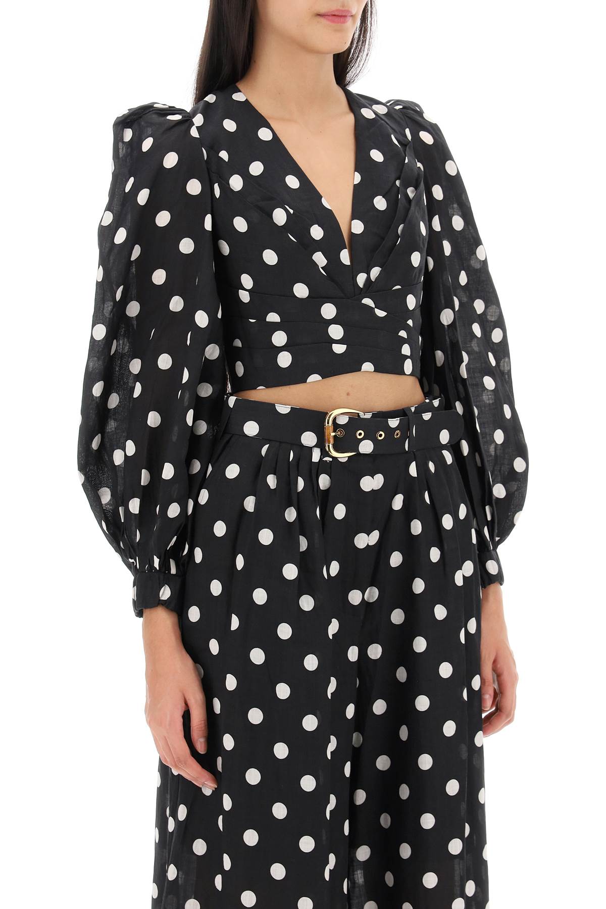 Zimmermann Zimmermann polka dot cropped top