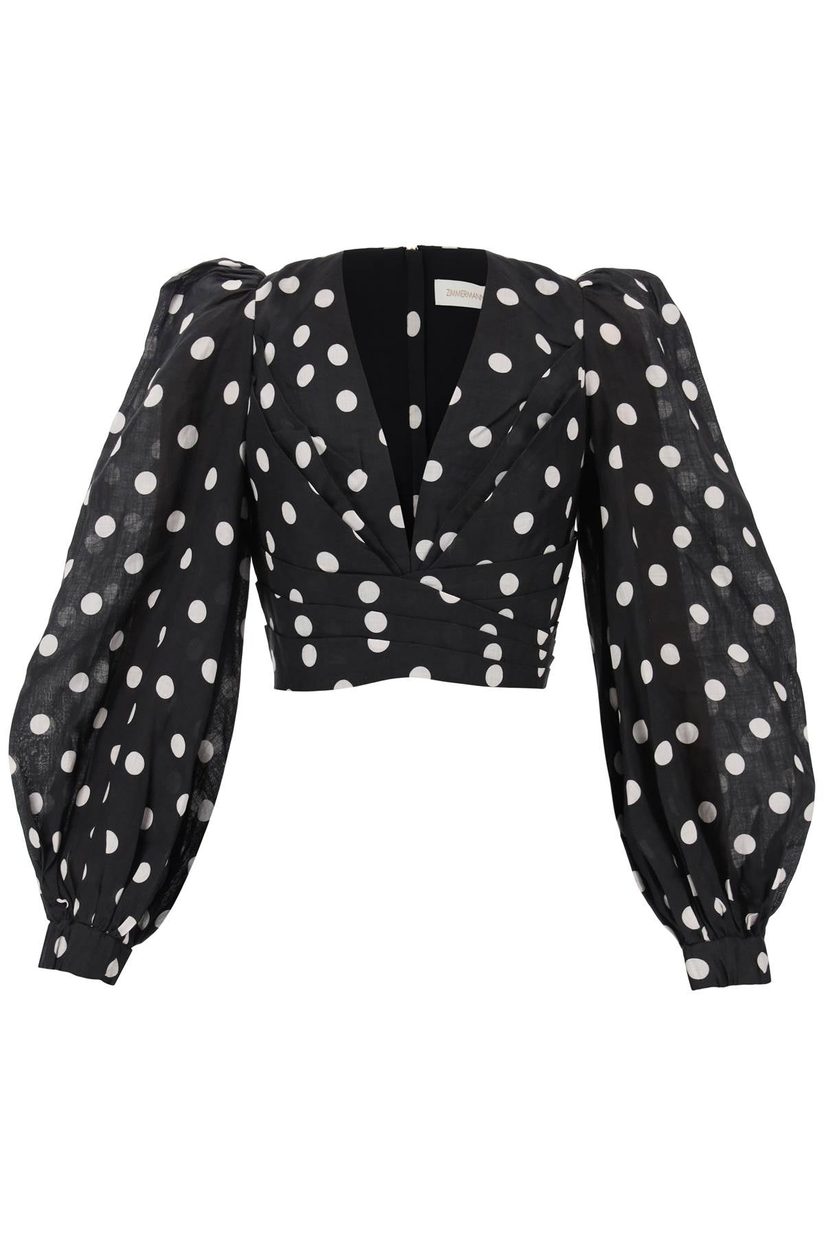 Zimmermann Zimmermann polka dot cropped top