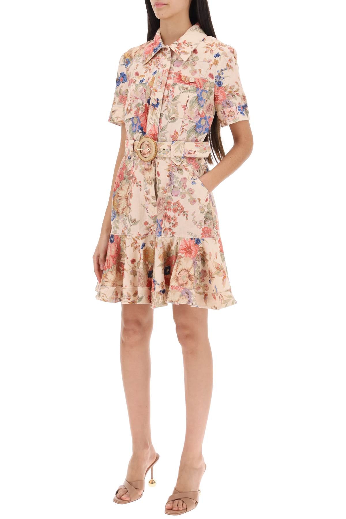 Zimmermann Zimmermann august belted linen shirt dress