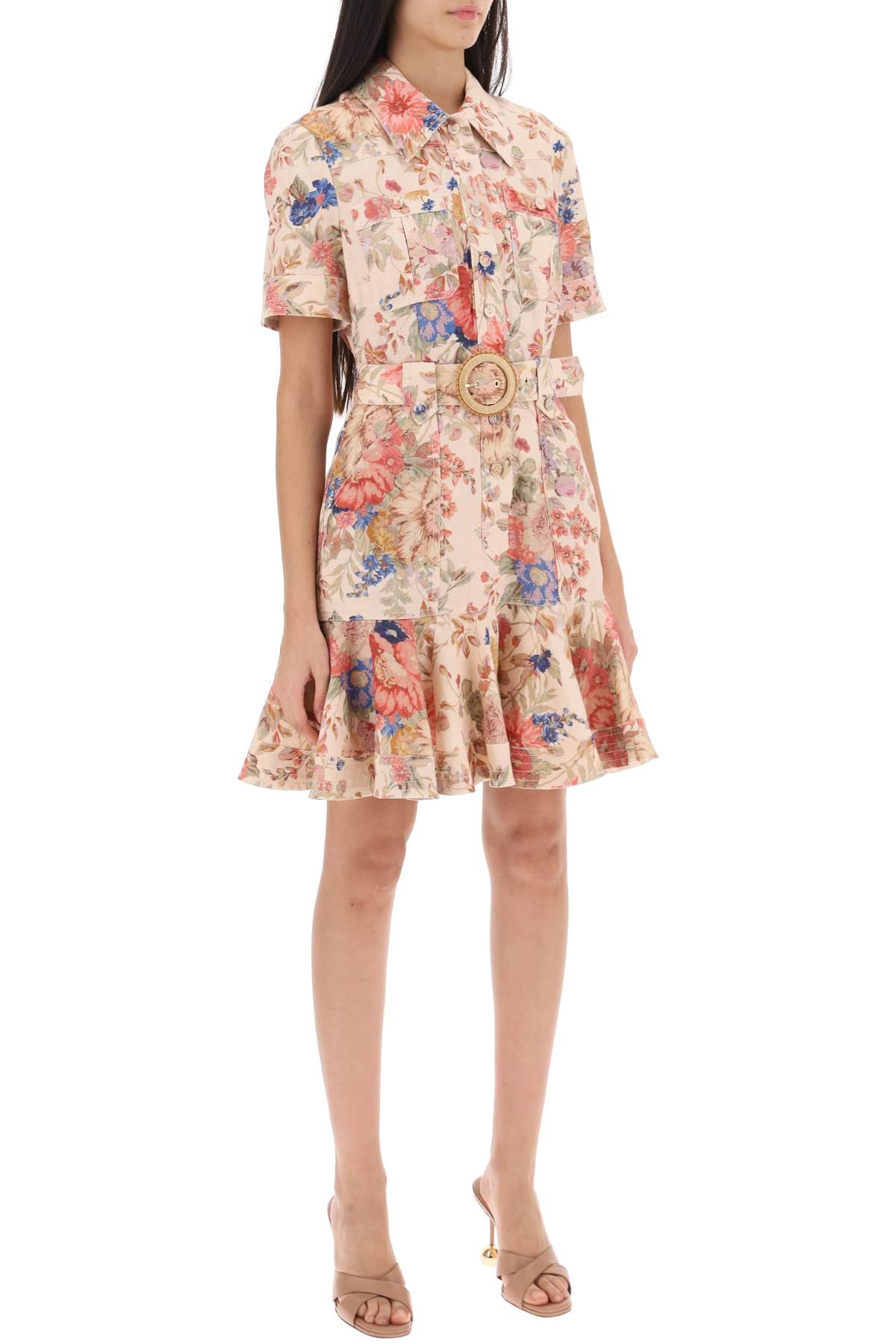 Zimmermann Zimmermann august belted linen shirt dress