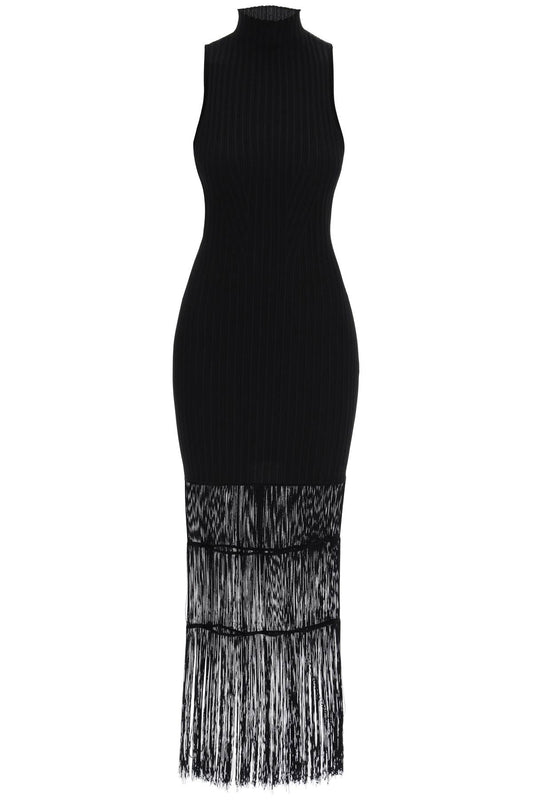 Khaite Khaite "ribbed knit dress with fringe details"