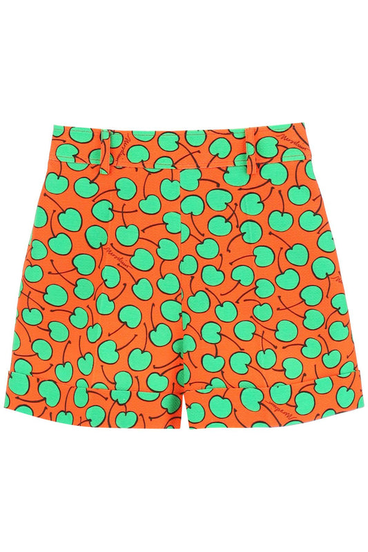 Moschino Moschino cherry print piquet shorts