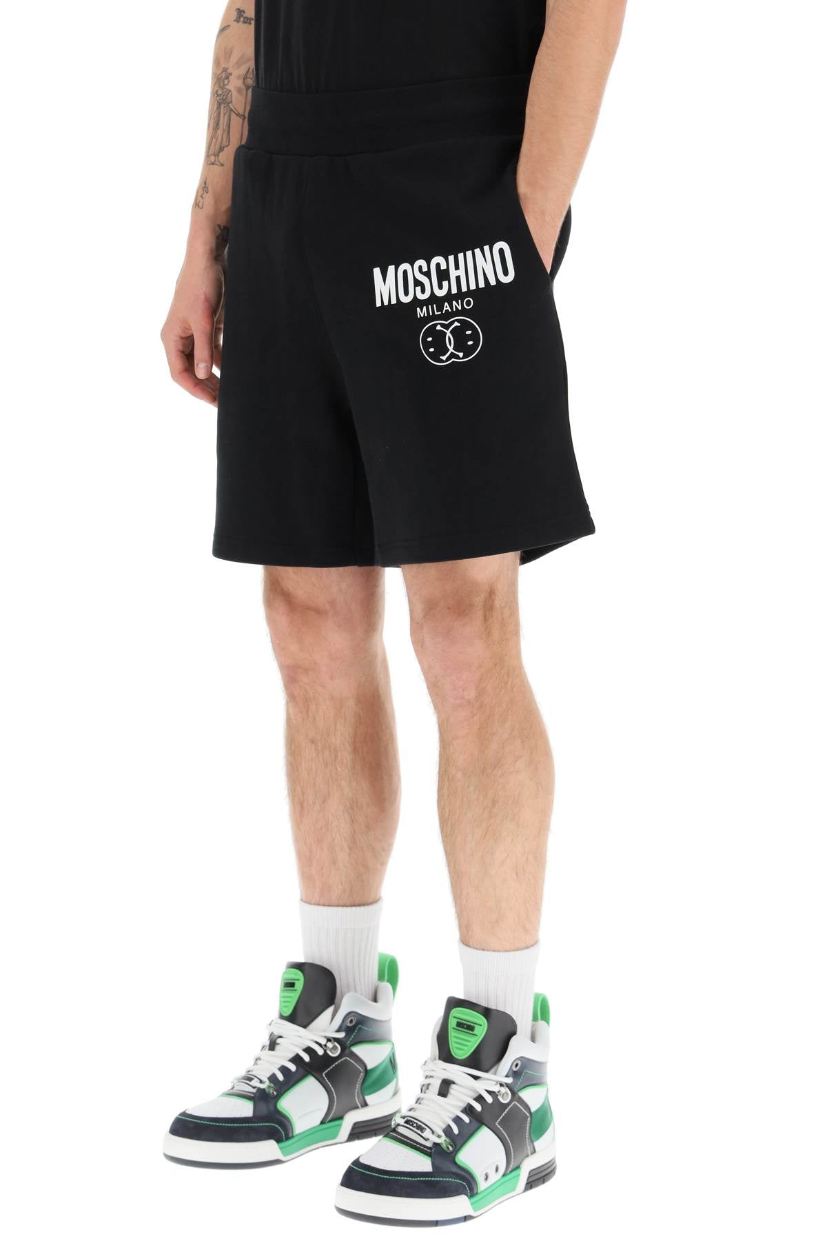 Moschino Moschino 'double question mark' logo sweatshorts