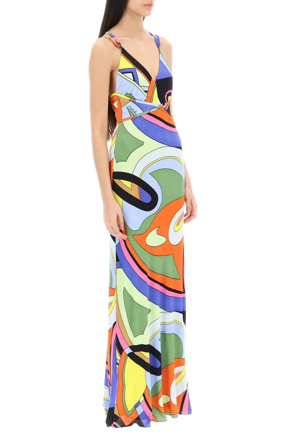 Moschino Moschino multicolor printed jersey maxi dress