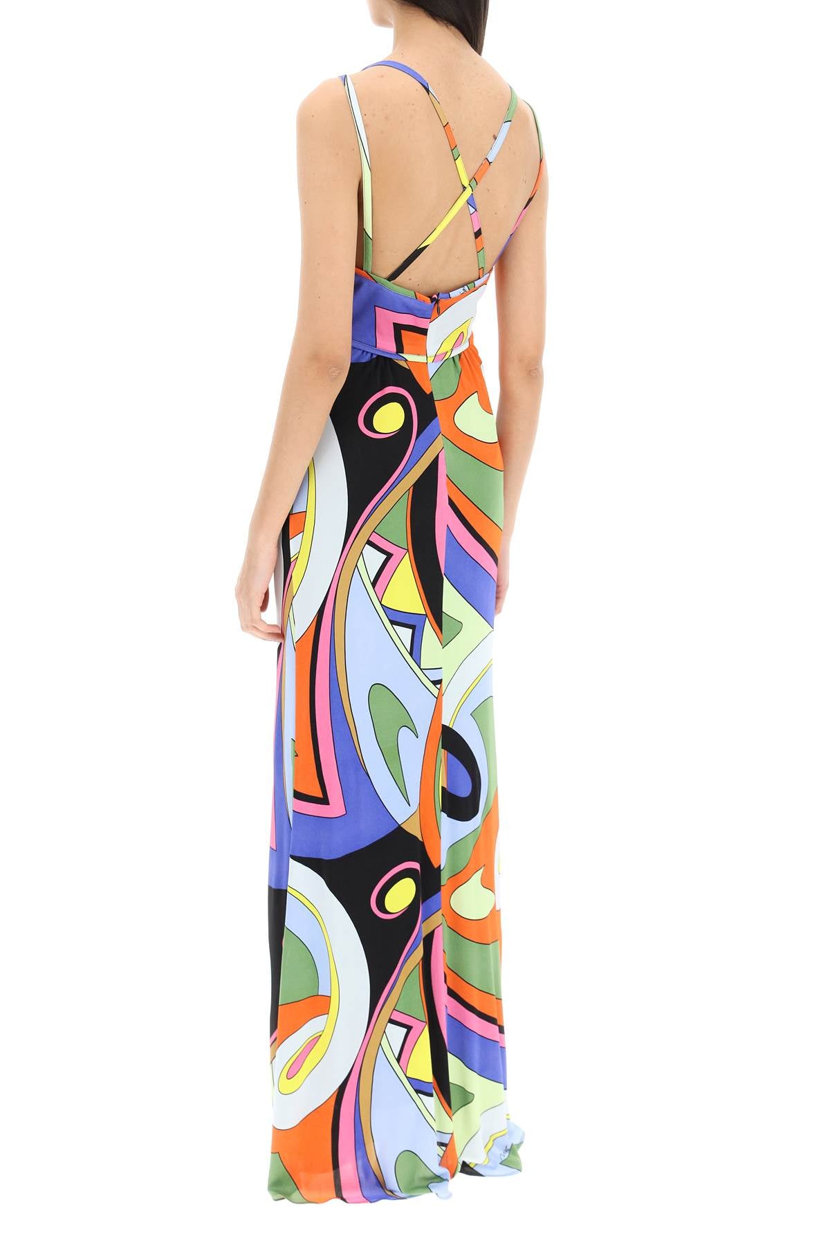 Moschino Moschino multicolor printed jersey maxi dress