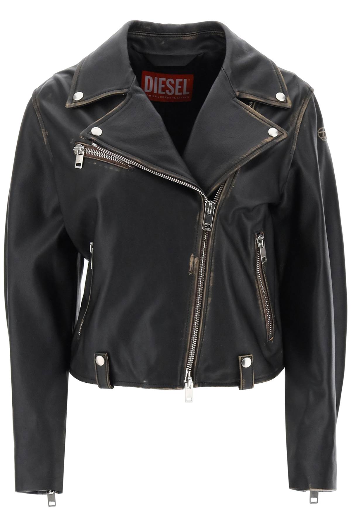 Diesel Diesel 'l-edmea' lamb leather biker jacket