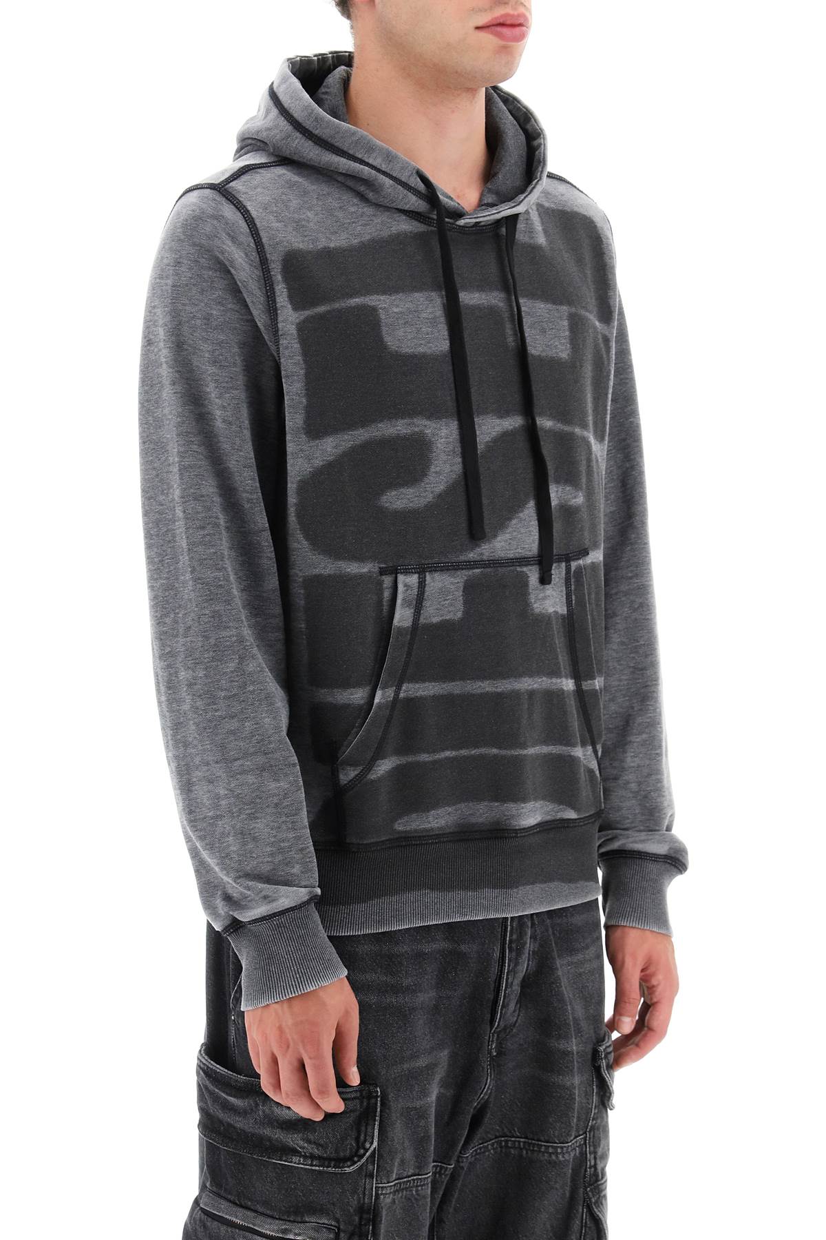 Diesel Diesel hoodie with burn-out logo