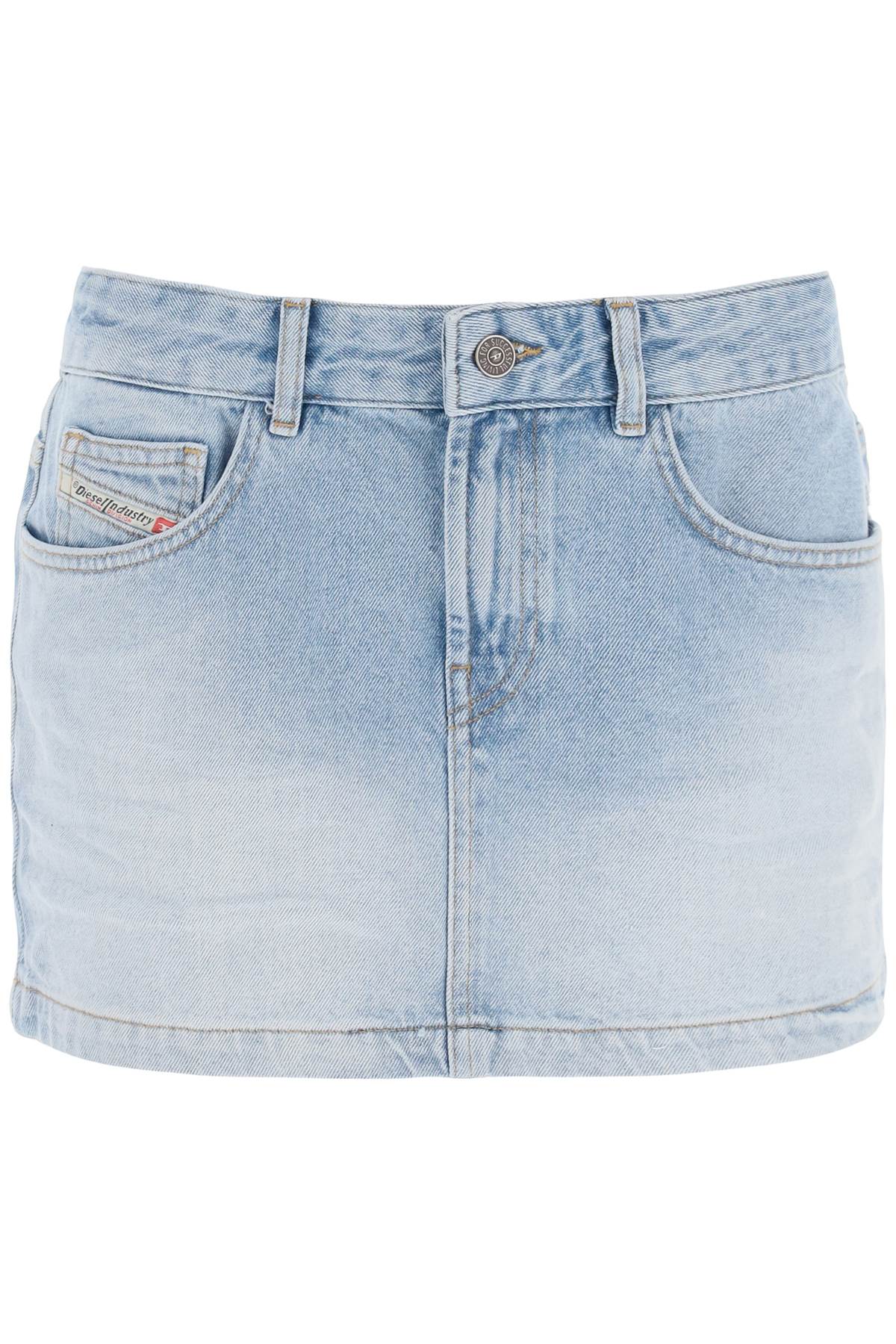 Diesel Diesel denim mini skirt with maxi logo patch