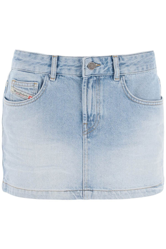 Diesel Diesel denim mini skirt with maxi logo patch