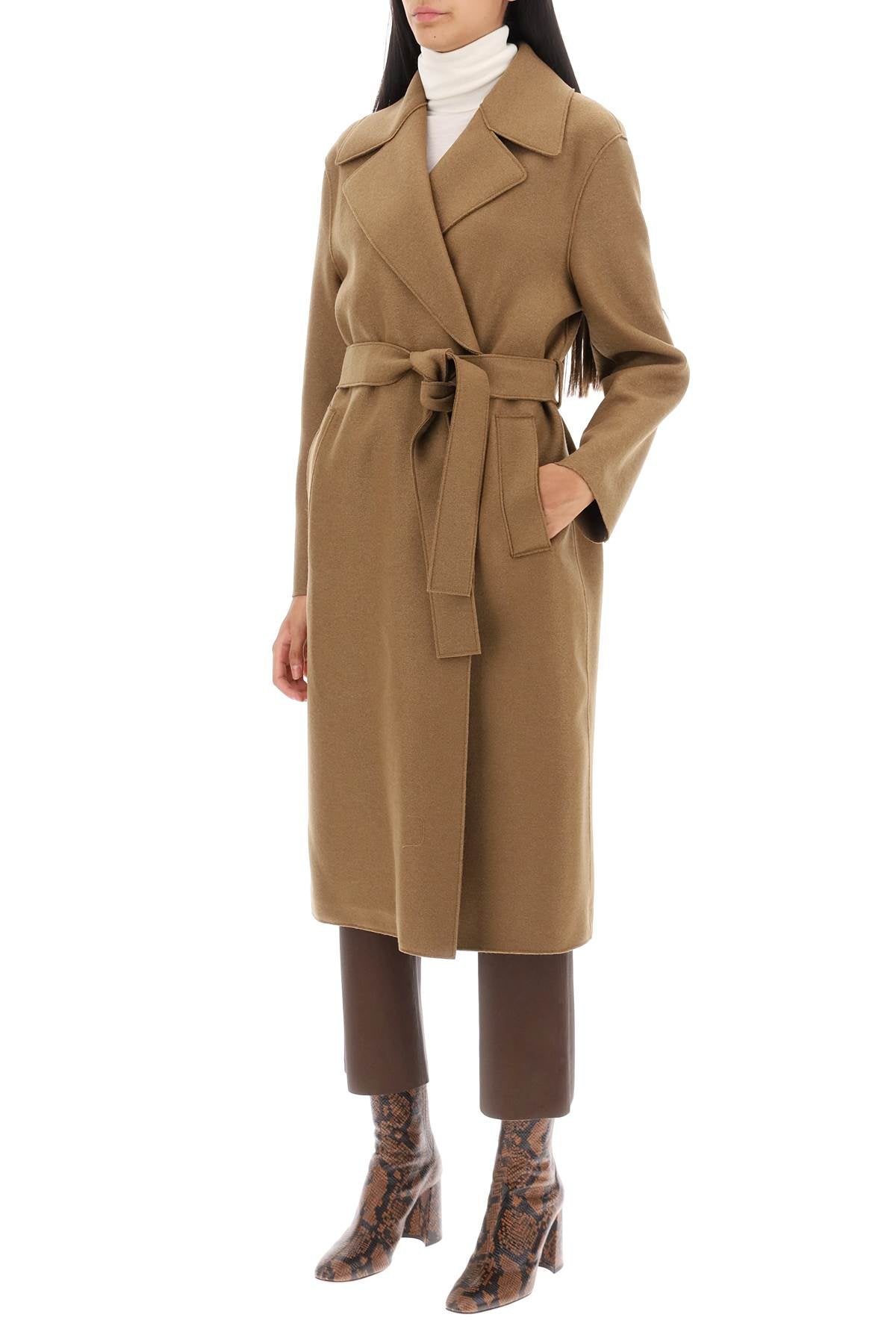 Harris Wharf London Harris wharf london long robe coat in pressed wool and polaire