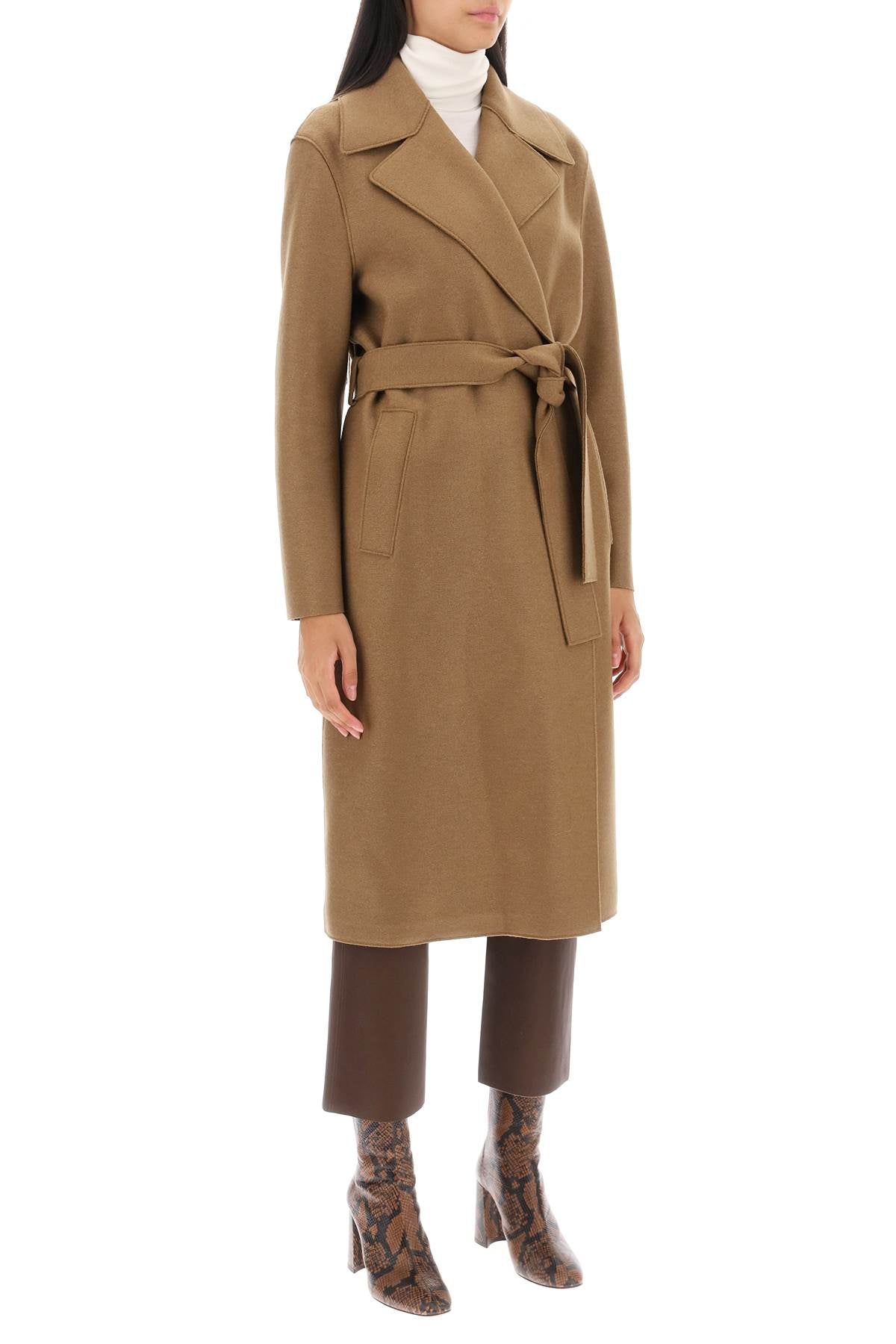 Harris Wharf London Harris wharf london long robe coat in pressed wool and polaire