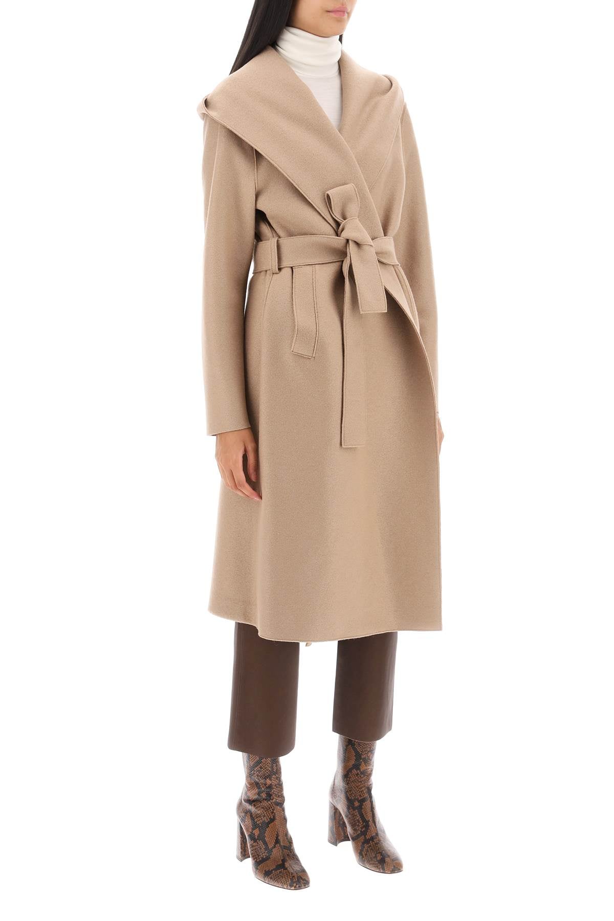 Harris Wharf London Harris wharf london hooded robe coat in pressed wool