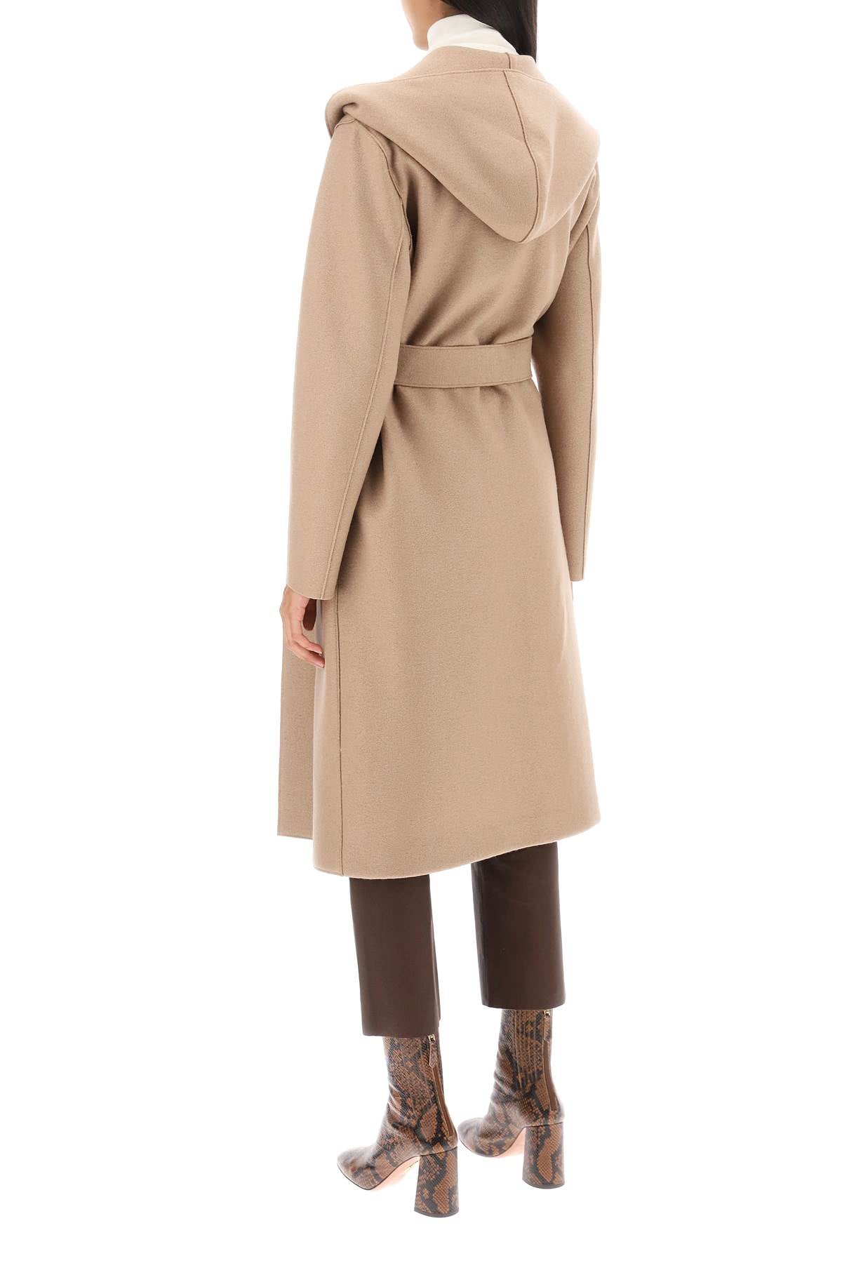 Harris Wharf London Harris wharf london hooded robe coat in pressed wool