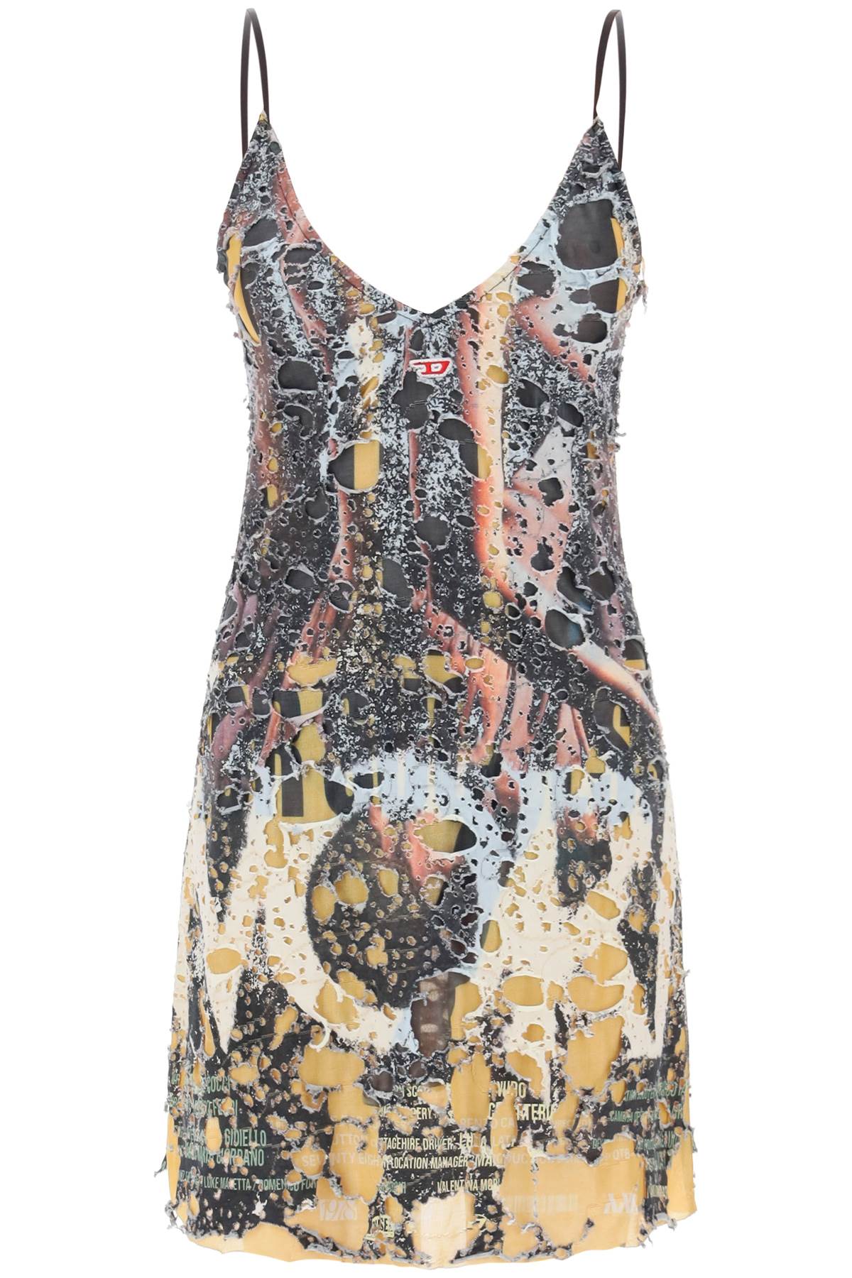 Diesel Diesel destroyed effect mini dress