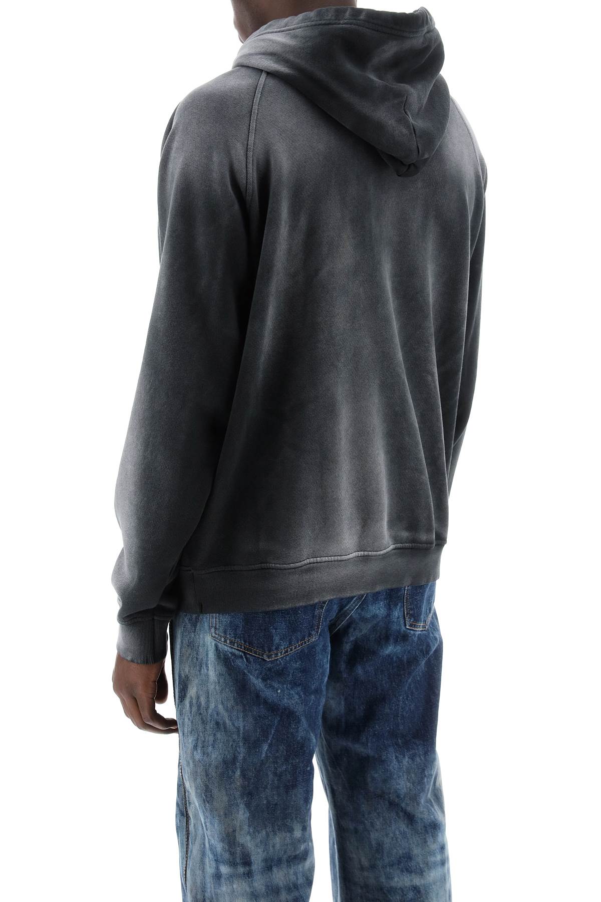 Diesel Diesel hooded sweatshirt with oval logo and d cut