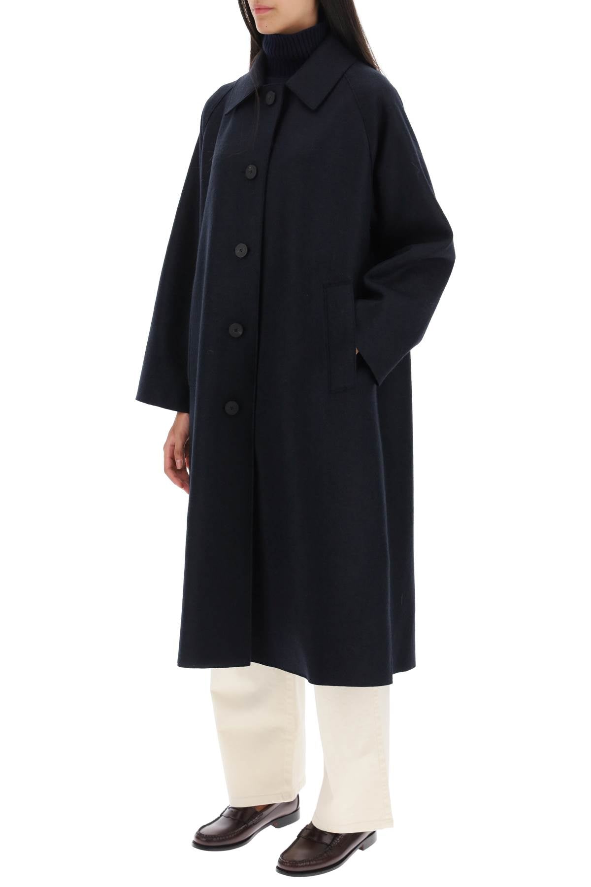 Harris Wharf London Harris wharf london balmacaan coat in pressed wool