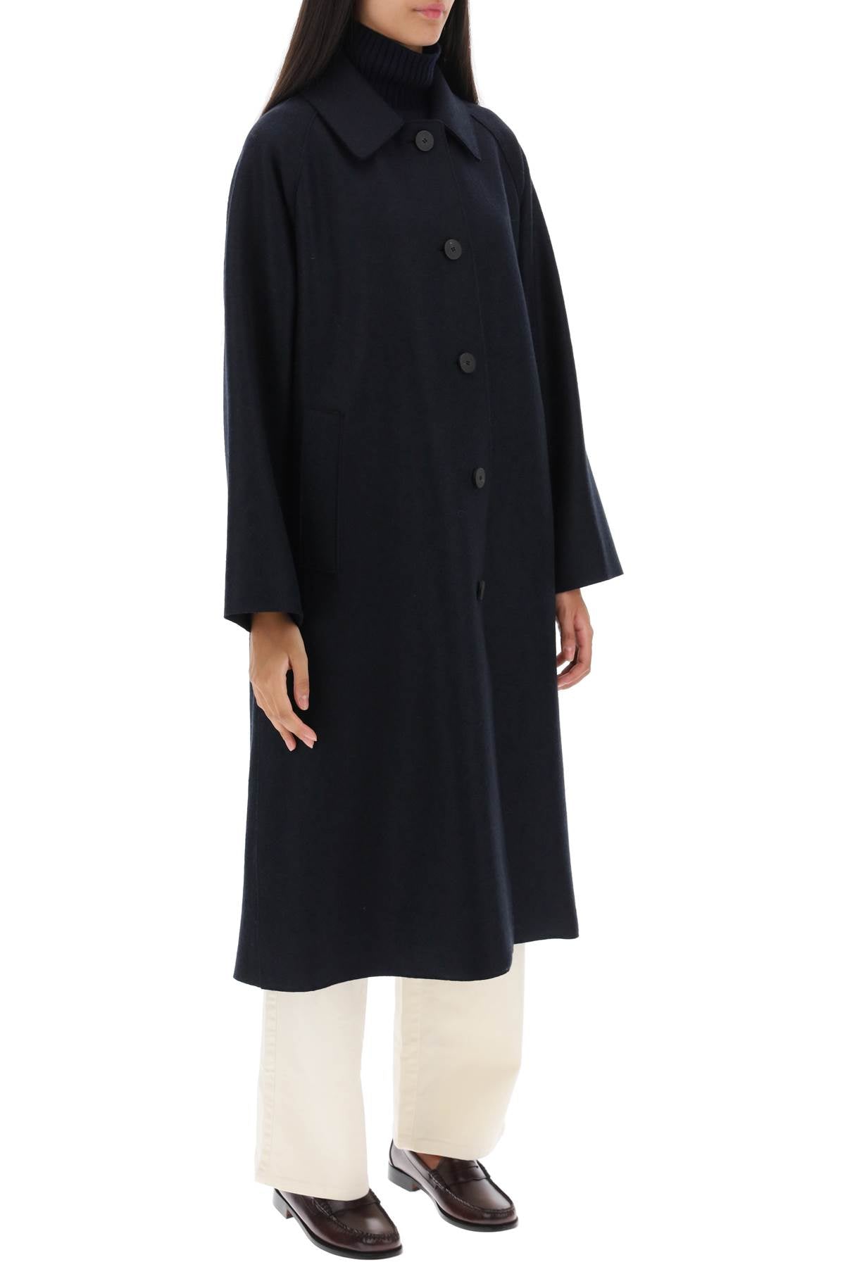 Harris Wharf London Harris wharf london balmacaan coat in pressed wool