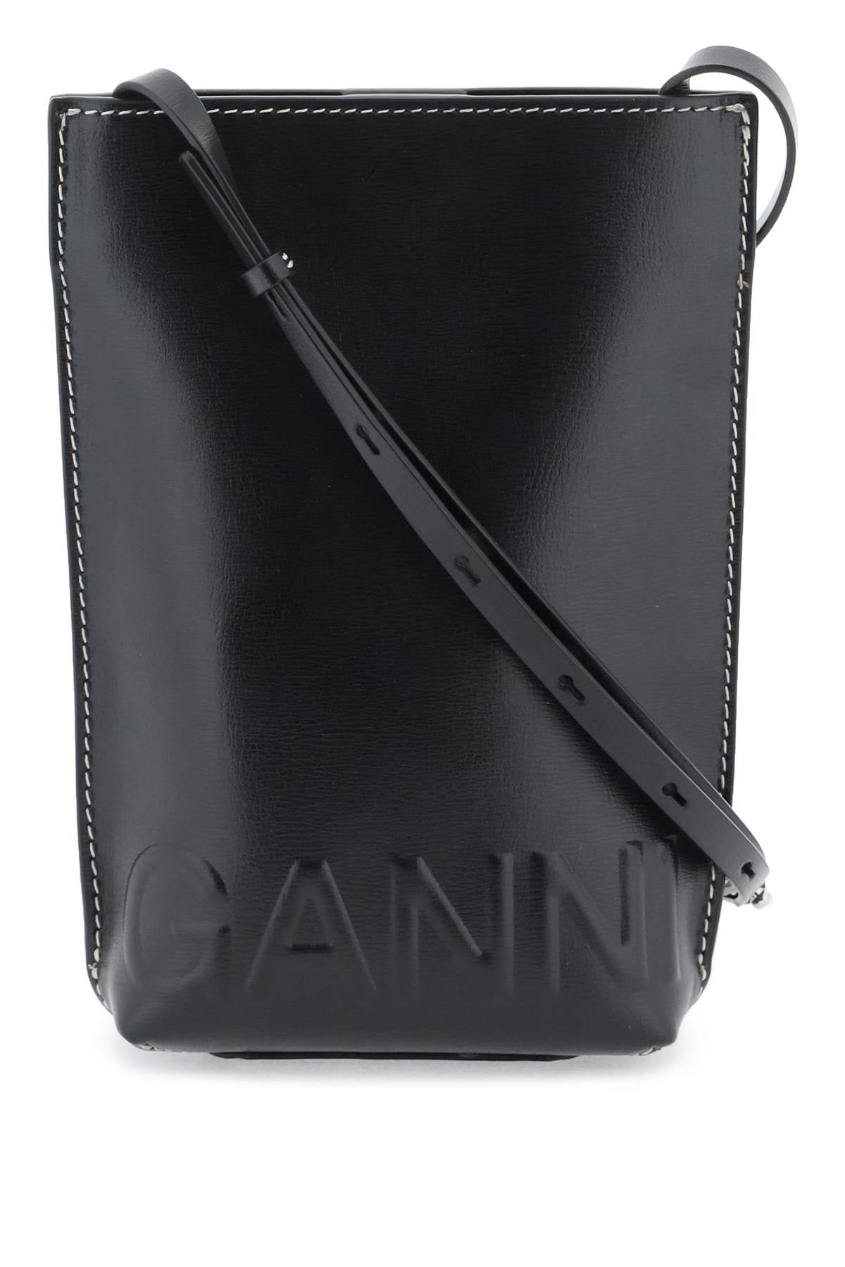 Ganni Ganni leather crossbody bag