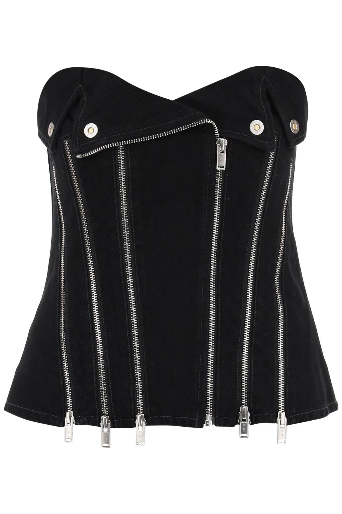 Dion Lee Dion lee denim biker corset top