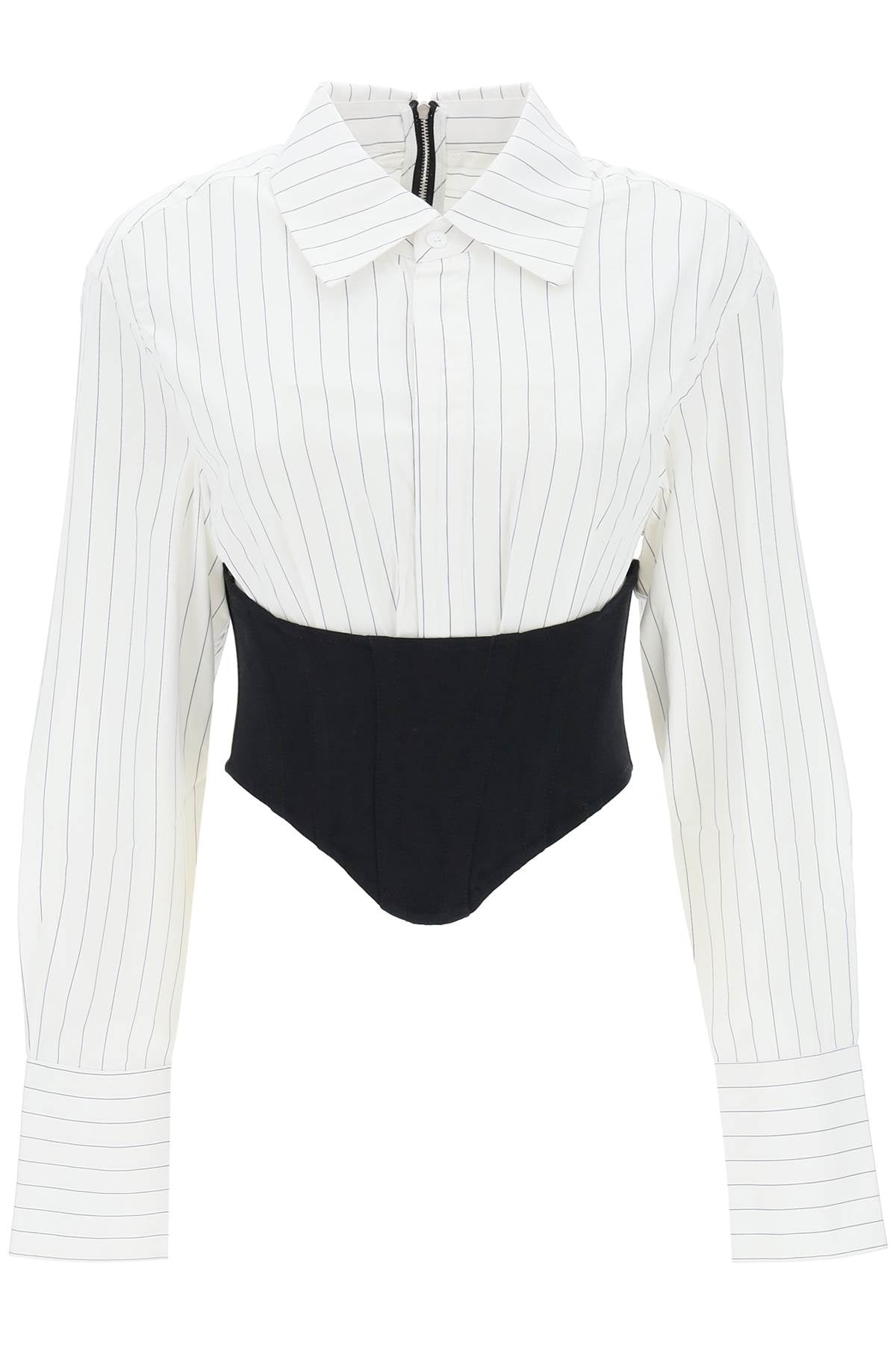 Dion Lee Dion lee cropped shirt with underbust corset