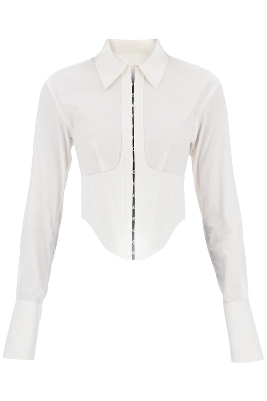 Dion Lee Dion lee cropped shirt with underbust corset