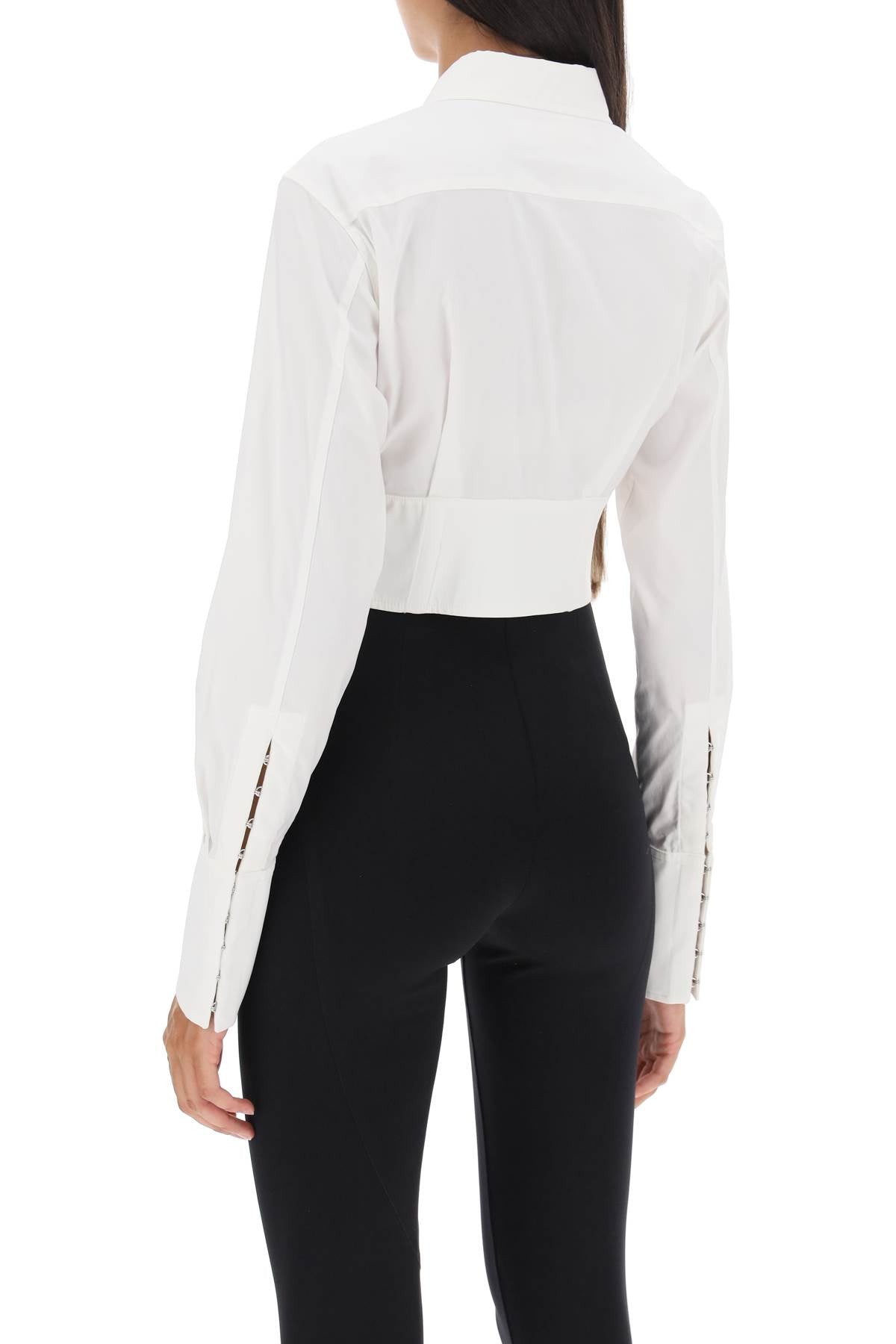 Dion Lee Dion lee cropped shirt with underbust corset