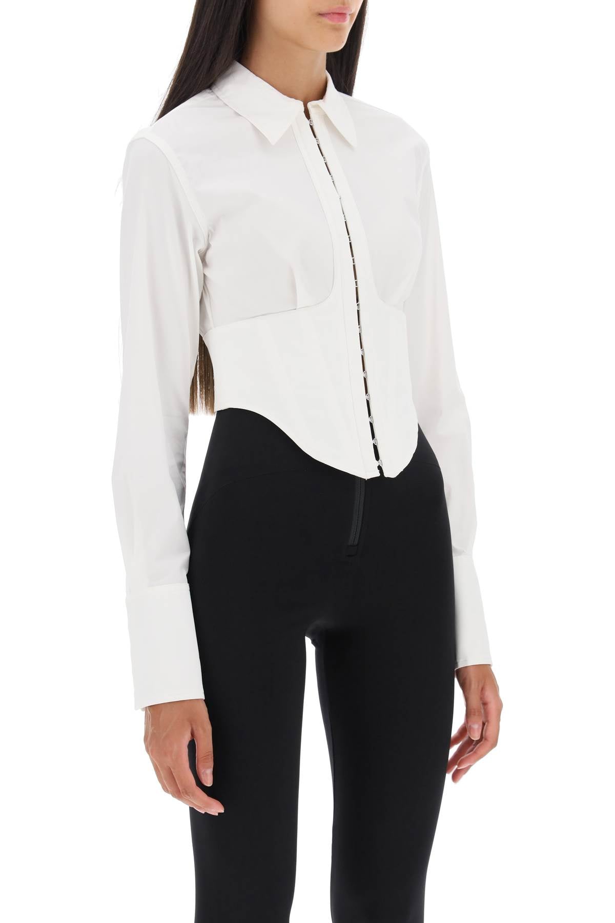 Dion Lee Dion lee cropped shirt with underbust corset