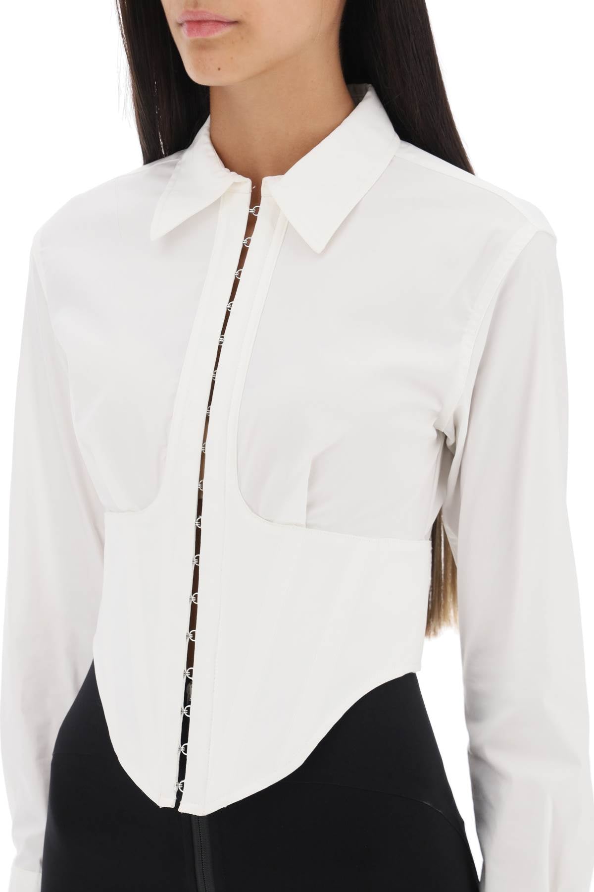 Dion Lee Dion lee cropped shirt with underbust corset