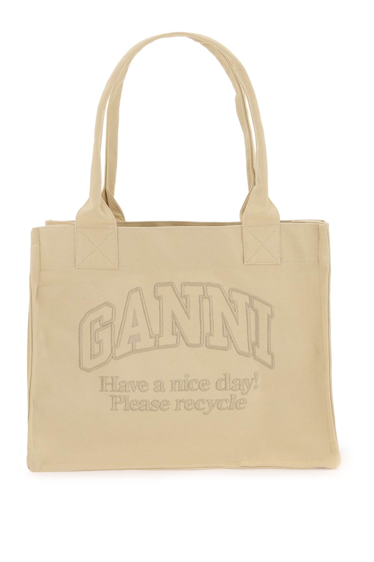 Ganni Ganni tote bag with embroidery