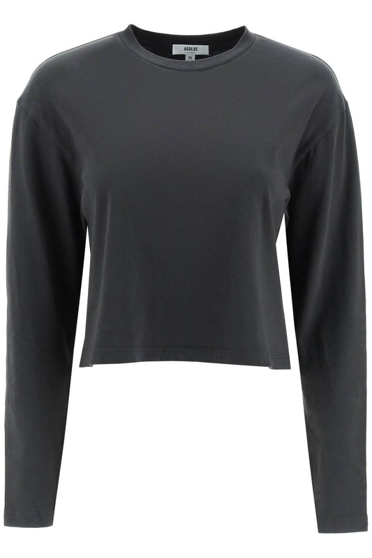 Agolde Agolde 'mason' long sleeve cropped t-shirt