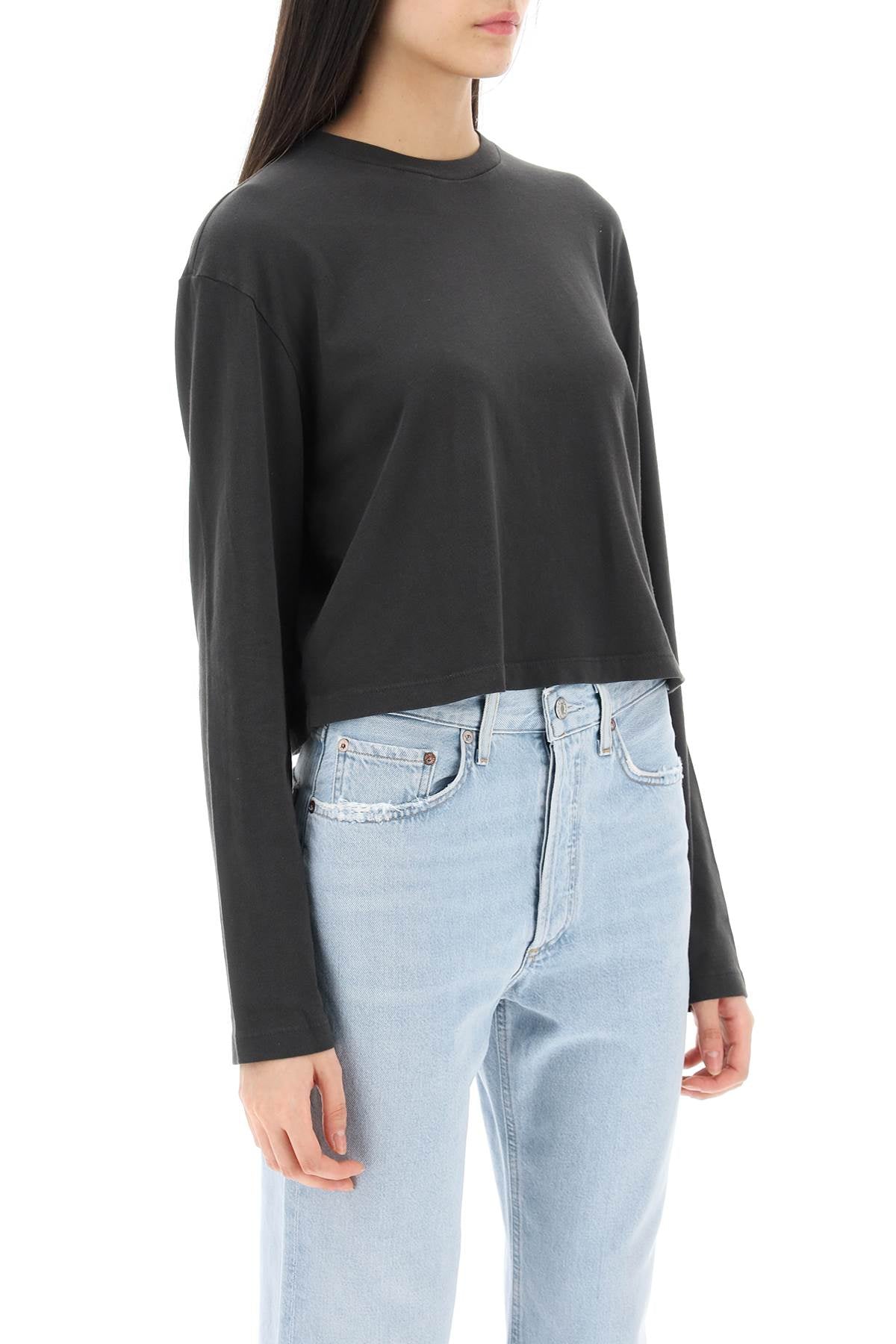 Agolde Agolde 'mason' long sleeve cropped t-shirt