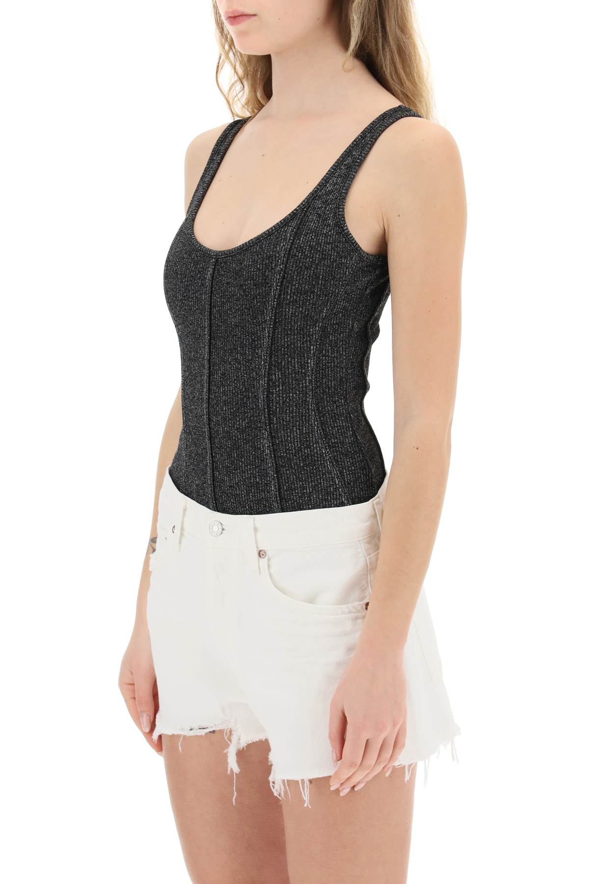 Agolde Agolde 'elna' rib knit tank bodysuit