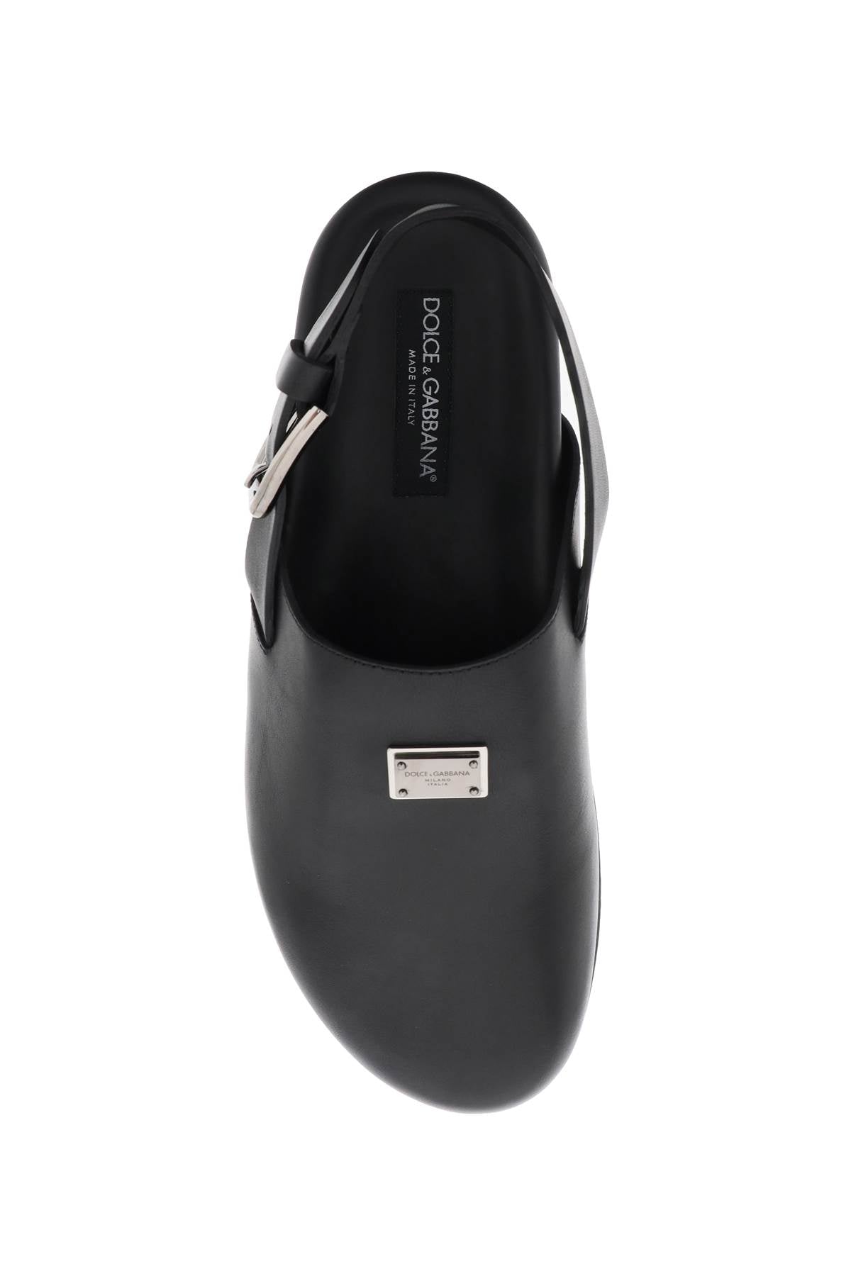 Dolce & Gabbana Dolce & gabbana leather clogs with buckle