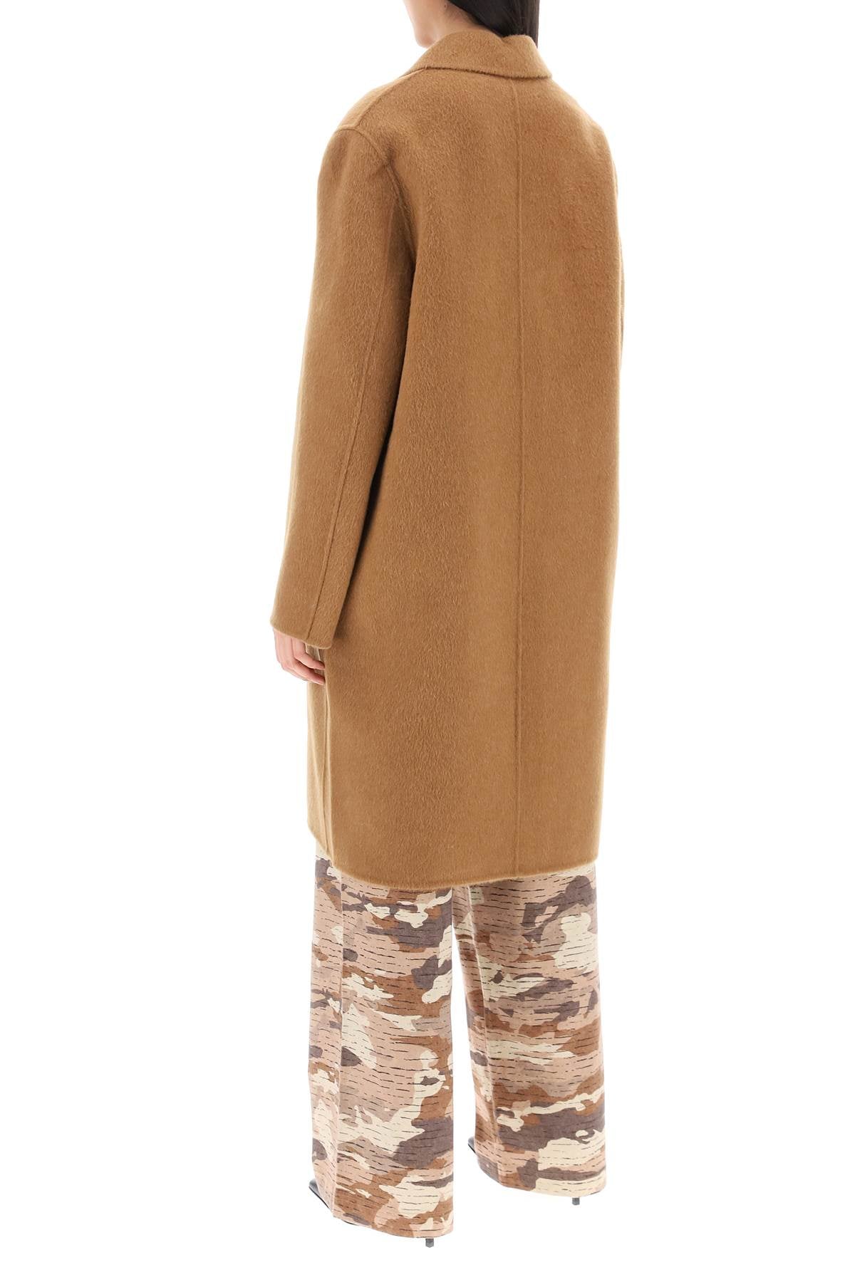 Acne Studios Acne studios cappotto midi in lana e alpaca