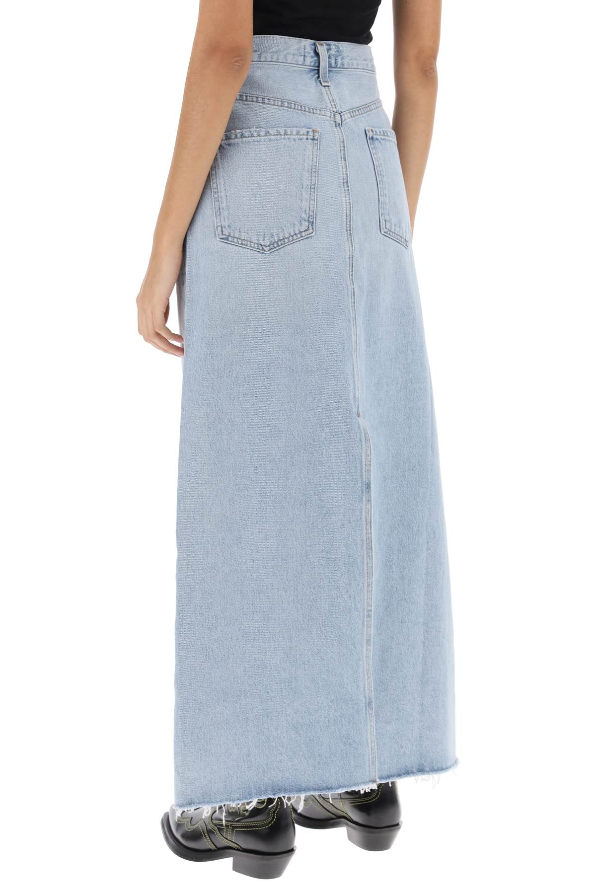 Agolde Agolde hilla maxi skirt in denim