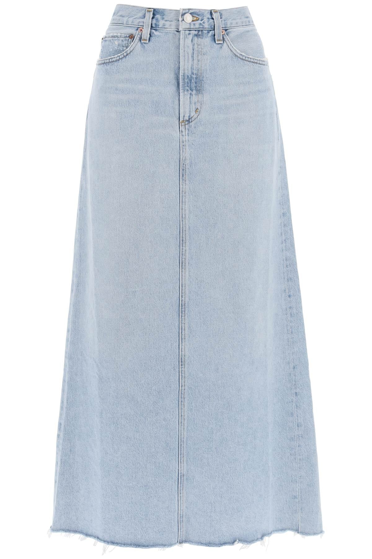 Agolde Agolde hilla maxi skirt in denim