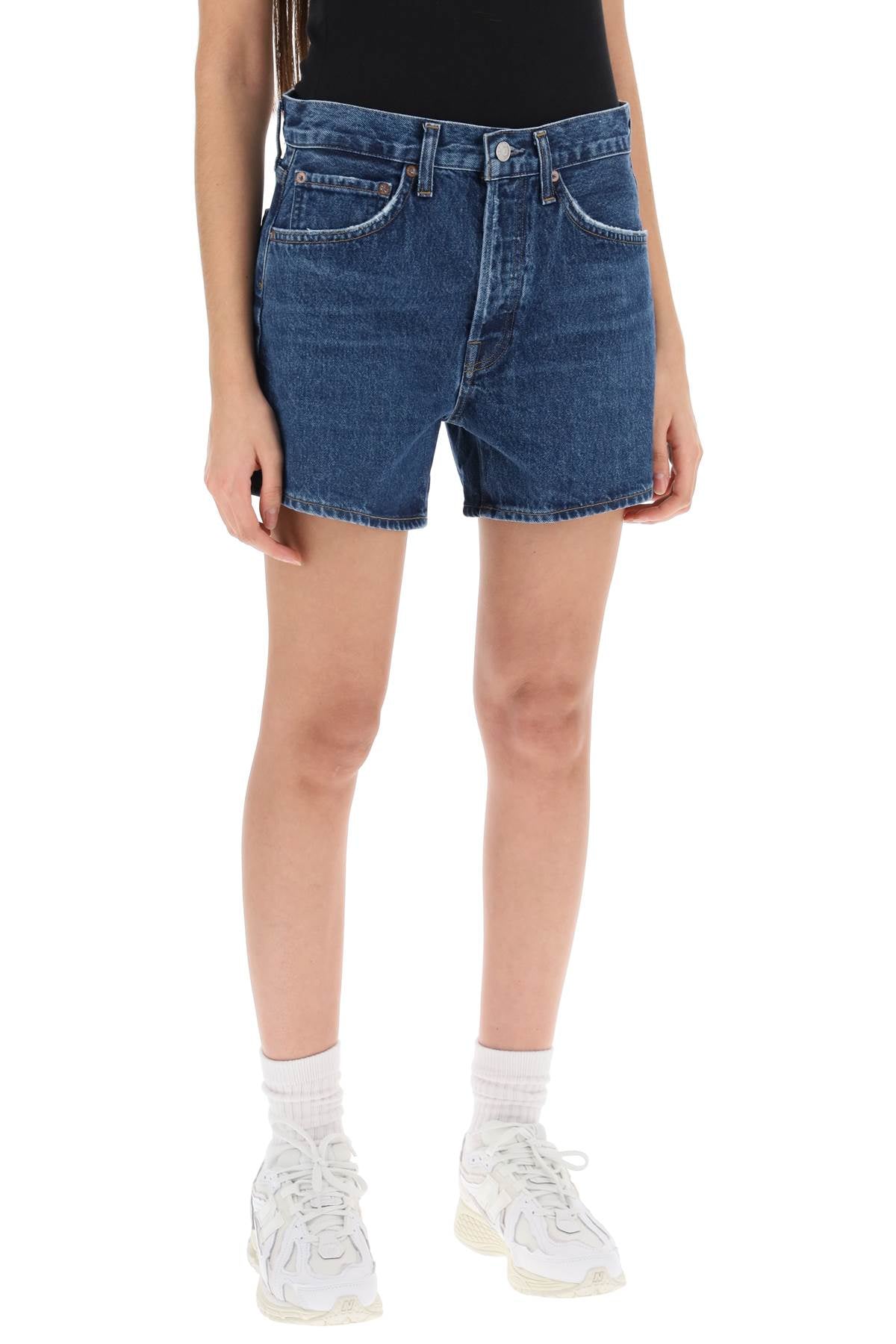 Agolde Agolde parker long denim shorts