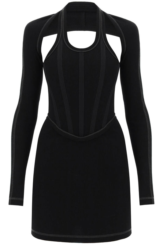 Dion Lee Dion lee modular corset minidress in cotton rib