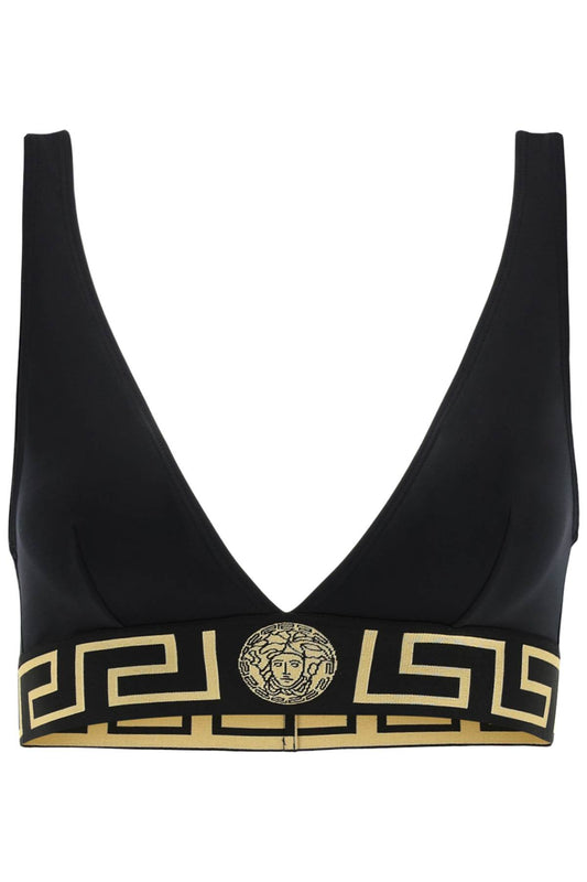 Versace Versace bikini top with greca band