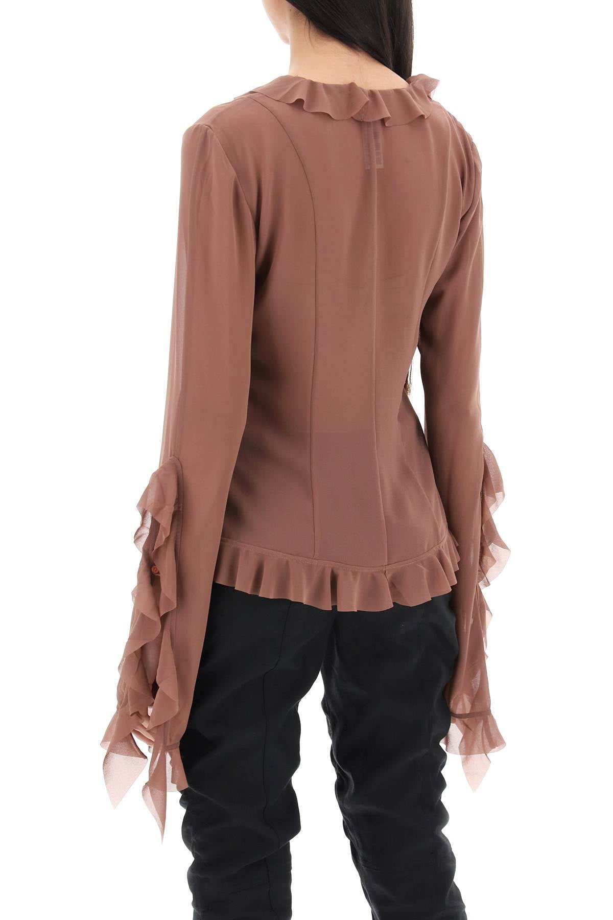 Acne Studios Acne studios ruffled blouse with fr