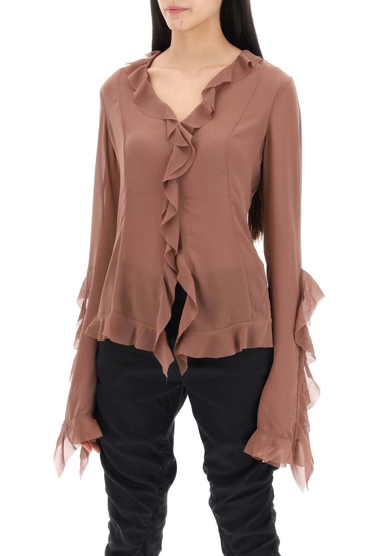 Acne Studios Acne studios ruffled blouse with fr