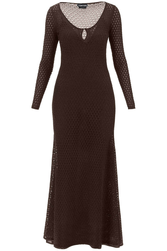 Tom Ford Tom ford maxi lurex knit perforated dress